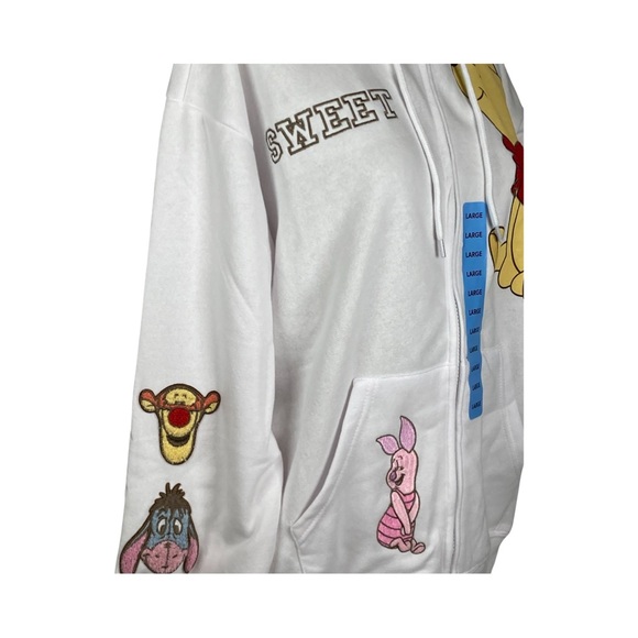 Disney Womens Licensed Winnie The Pooh Full Zip Character Hoodie Size L NWT - Picture 4 of 16